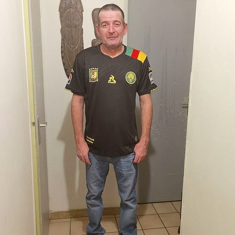  Cameroon Black Football Jersey,Maillot Cameroun, noir Football, Le Coq Sportif,