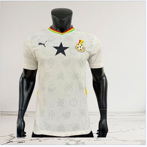 Maillot de Football blanc Ghana, équipe nationale, drapeau, 