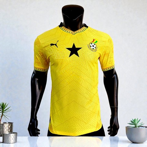 Maillot de Football jaune Ghana, équipe nationale, drapeau, 