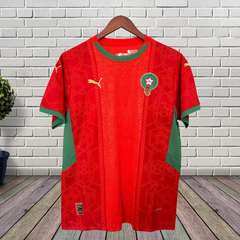 Maillot de Football rouge, Maroc, équipe nationale, drapeau, 