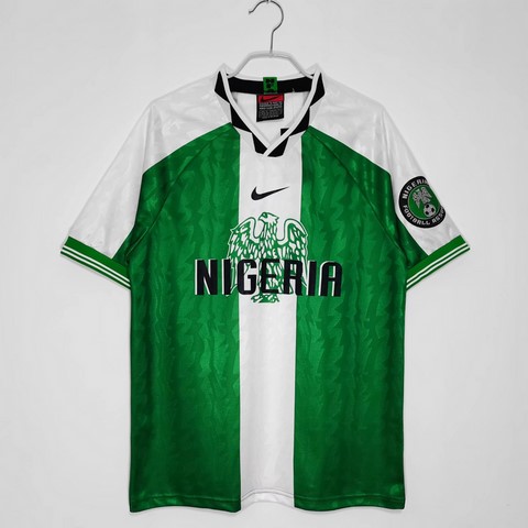 Maillot de Football Nigéria Rétro 1996, vert,  équipe nationale, drapeau, 