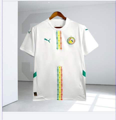 Maillot de Football Sénégal, 2025  blanc, équipe nationale, Les Lions de la Téranga, Can 2025/26, Can, Caf Afrique, soccer Africa,