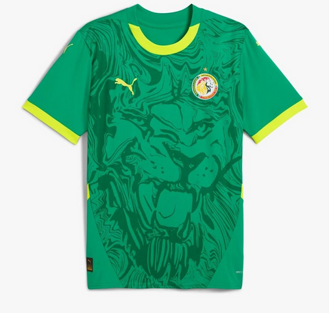 Maillot de Football Sénégal, 2025  vert, équipe nationale, Les Lions de la Téranga, Can 2025/26, Can, Caf Afrique, soccer Africa,
