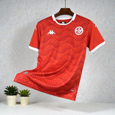 Maillot de Football Tunisia, red, Can, Caf, Afrique, pays Africain, foot afticain,