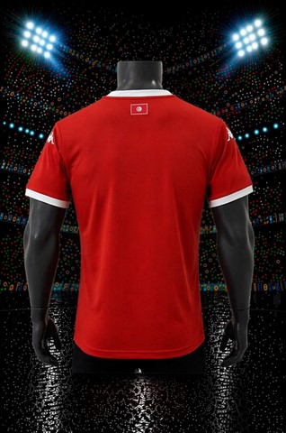 Football Jersey Tunisia red, Can, Caf, Afrique, pays Africain, foot afticain,