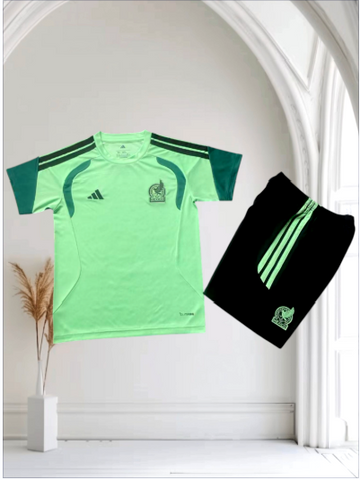 Maillot + Short Kids Footballl Mexique 2026, enfant, vert, Jerseys, Fans, Supporters El Tri, DiasporaMexicaine, Mexico, 