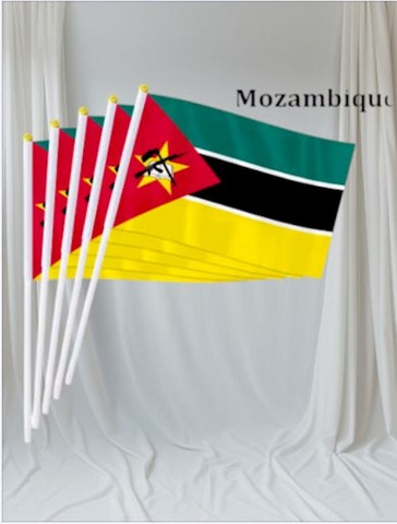 Drapeau mains Mozambique, lot de 5/10/20/50/100 pieèces,