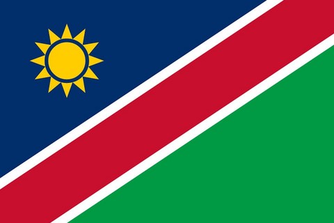 Drapeau national Namibie, Supporters, Fans, Football, Cameroun