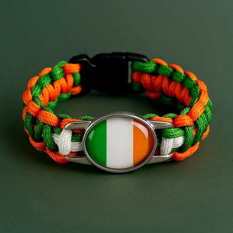 Bracelet plaque acier, Drapeau national, supporters ,Drapeau, fans supporters, Côte d'Ivoire,