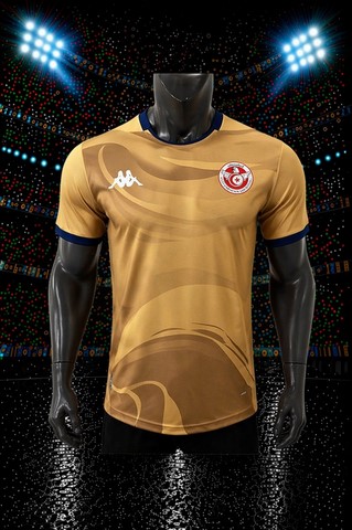 Football Jersey Tunisia yellow-Custom-nom et numéro-équipe nationale,, Can 2025, Can, Caf Afrique, Les 2025, soccer Africa,