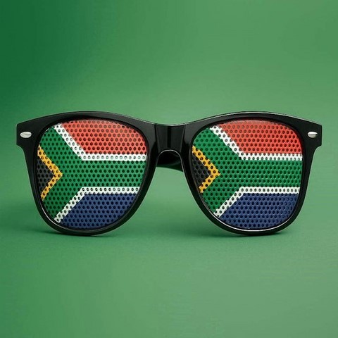 Lunettes de soleil, Drapeau national, supporters Cameroun,Self-adhesive stickers, temporary tattoo Cameroon,Drapeau main supporters Afrique du sud,