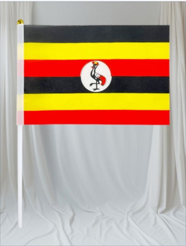 Drapeau mains Ouganda, lot de 5/10/20/50/100 pieèces,