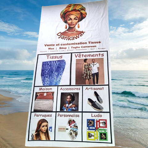 Serviette de bain à personnaliser avec photos, djankawax,