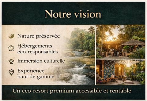 Projet Le Lion Blanc – Eco Resort & Cultural Center, recherche partenaires, investisseurs, asociés, donateurs, Cameroun,