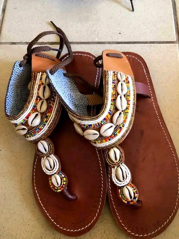 Sandales, Artisanat Cameroun, mules en tissu pagne wax africain,Djankawax,