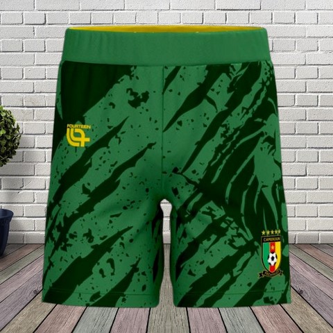  Short Cameroun, Jersey vert, Football, Cameroun, Lions indomptables, Fourteen,