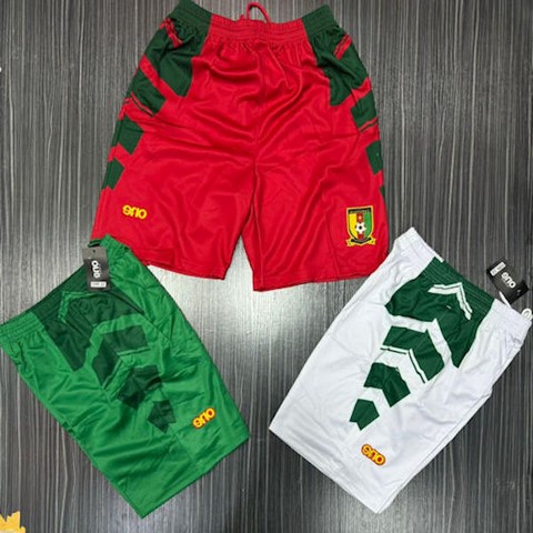  Short Cameroun, Jersey vert, Football, Cameroun, Lions indomptables, Fourteen,