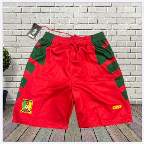  Short Cameroun, Jersey rouge, Football, Lions indomptables,