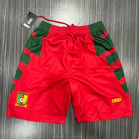  Short Cameroun, Jersey Rouge, Football, Lions indomptables,