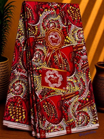 Tissu-Coton-fleurs rouge, Lafermedeleo-Djankawax,