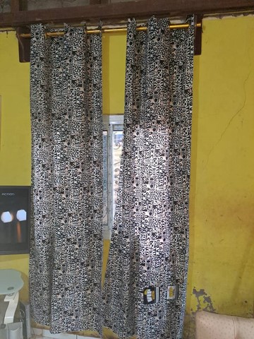 Paire de rideaux en tissu pagne wax