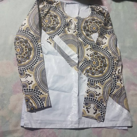 Chemise homme en tissu pagne wax du Cameroun,