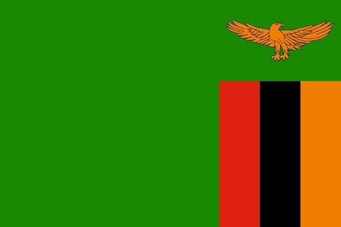 Drapeau national Zambie, Supporters, Fans, Football, Cameroun