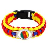 Bracelet plaque acier, Drapeau national, supporters ,Drapeau, fans supporters, Cameroun