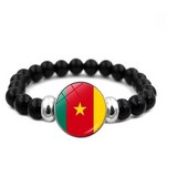 Cameroon flag steel plate bracelet,Bracelet plaque acier, Drapeau national, supporters ,Drapeau, fans supporters, Cameroun