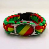 Bracelet plaque acier, Drapeau national, supporters ,Drapeau, fans supporters,Congo