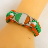 Bracelet plaque acier, Drapeau national, supporters ,Drapeau, fans supporters, Côte d'Ivoire,