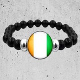 Bracelet plaque acier, Drapeau national, supporters ,Drapeau, fans supporters, Côte d'Ivoire,