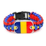 Bracelet plaque acier, Drapeau national, supporters ,Drapeau, fans supporters,Tchad,