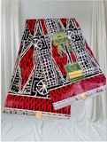 Ndop Bamiléké Cameroun 6 yard, rouge, Djankawax, tissus pagnes, wax,