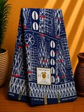 Ndop Bamiléké Cameroun bleu, 6 yard, Djankawax, tissus pagnes, wax,