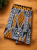 Ndop Bamiléké Cameroun 6 yard, orange, Djankawax, tissus pagnes, wax,