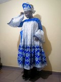 Robe africaine en tissu pagne wax Cameroun,