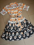 Robe africaine en tissu pagne wax Cameroun