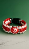 Bracelet plaque acier, Drapeau national, supporters ,Drapeau, fans supporters, Algérie,