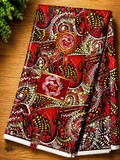 Tissu-Coton-fleurs rouge, Lafermedeleo-Djankawax,