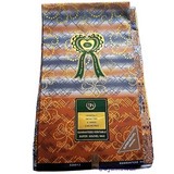 Coupons de tissus pagne wax africain vert/multicolore,ventes solidairelLa ferme de Léo,